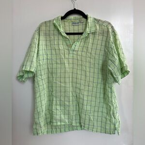 Patagonia Light Green Plaid Men's Shirt